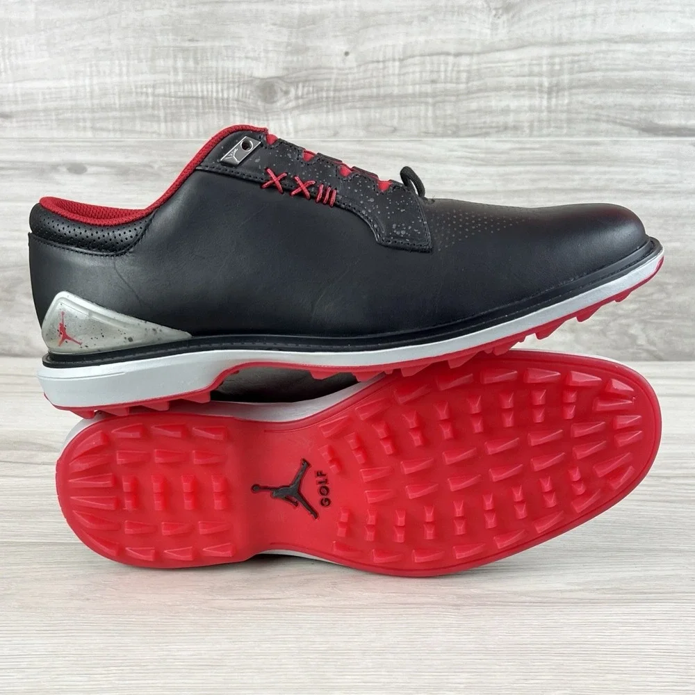 Nike Jordan ADG 5 Golf Shoes Black Fire Red Metallic nby FQ6642-001 Mens Sz 11.5